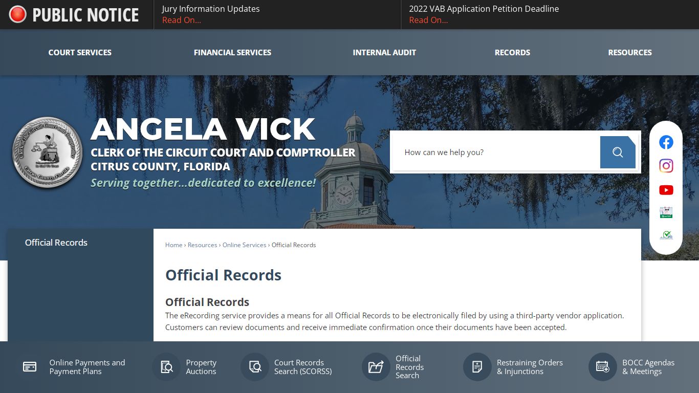 Official Records | Citrus County Clerk of Courts, FL